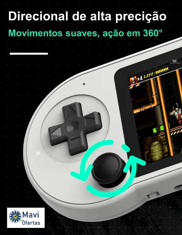 Console de Jogos Portátil Snes Retrô Com 6000 Jogos Tela 3" polegadas