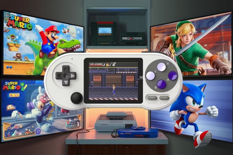 Console de Jogos Portátil Snes Retrô Com 6000 Jogos Tela 3" polegadas